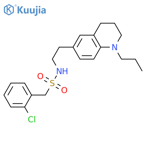 1-(2-chlorophenyl)-N-2-(1-propyl-1,2,3,4-tetrahydroquinolin-6-yl)ethylmethanesulfonamide structure