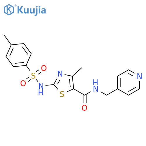 5-Thiazolecarboxamide, 4-methyl-2-[[(4-methylphenyl)sulfonyl]amino]-n-(4-pyridinylmethyl)- structure