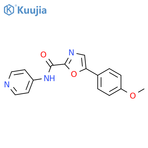 5-(4-methoxyphenyl)-N-(pyridin-4-yl)-1,3-oxazole-2-carboxamide structure