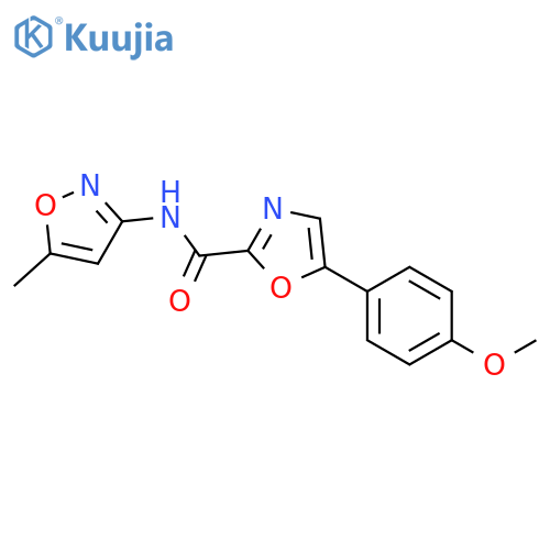 5-(4-methoxyphenyl)-N-(5-methyl-1,2-oxazol-3-yl)-1,3-oxazole-2-carboxamide structure