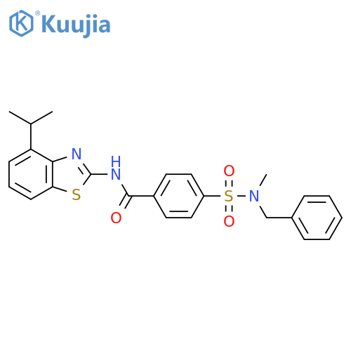 4-benzyl(methyl)sulfamoyl-N-4-(propan-2-yl)-1,3-benzothiazol-2-ylbenzamide structure