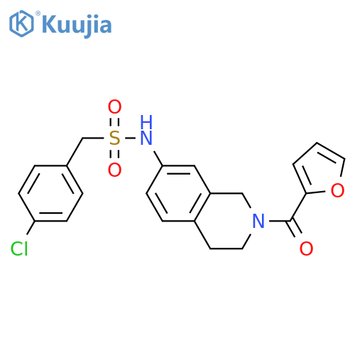 1-(4-chlorophenyl)-N-2-(furan-2-carbonyl)-1,2,3,4-tetrahydroisoquinolin-7-ylmethanesulfonamide structure