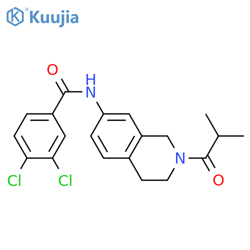 3,4-dichloro-N-2-(2-methylpropanoyl)-1,2,3,4-tetrahydroisoquinolin-7-ylbenzamide structure