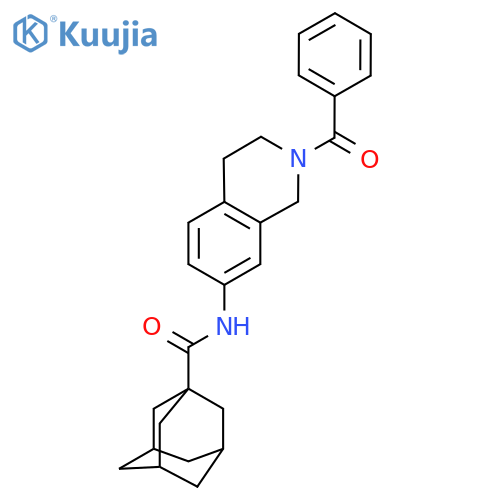 N-(2-benzoyl-1,2,3,4-tetrahydroisoquinolin-7-yl)adamantane-1-carboxamide structure