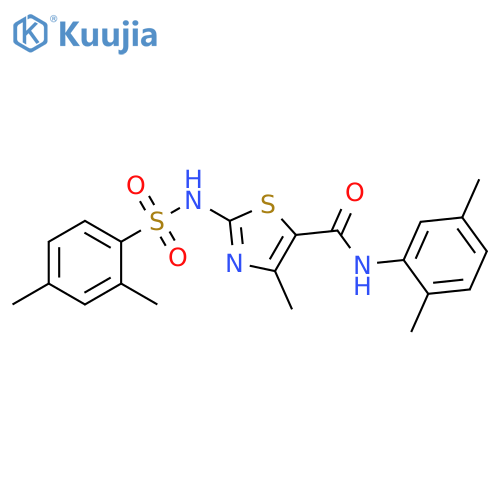 5-Thiazolecarboxamide, n-(2,5-dimethylphenyl)-2-[[(2,4-dimethylphenyl)sulfonyl]amino]-4-methyl- structure