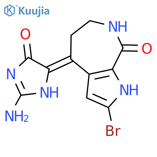 Pyrrolo[2,3-c]azepin-8(1H)-one,4-(2-amino-1,5-dihydro-5-oxo-4H-imidazol-4-ylidene)-2-bromo-4,5,6,7-tetrahydro- structure