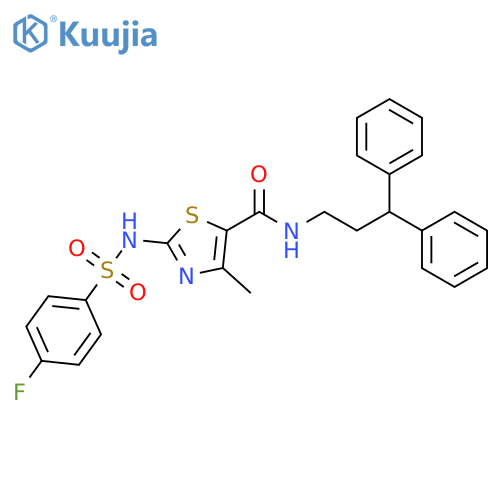 5-Thiazolecarboxamide, n-(3,3-diphenylpropyl)-2-[[(4-fluorophenyl)sulfonyl]amino]-4-methyl- structure