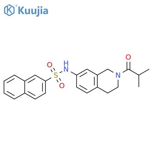 N-2-(2-methylpropanoyl)-1,2,3,4-tetrahydroisoquinolin-7-ylnaphthalene-2-sulfonamide structure