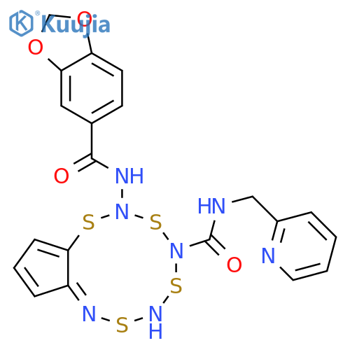 2-(2H-1,3-benzodioxole-5-amido)-N-(pyridin-2-yl)methyl-4H,5H,6H-cyclopentad1,3thiazole-4-carboxamide structure