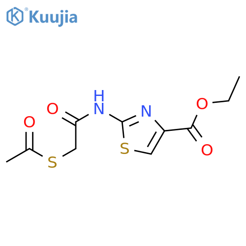 ethyl 2-2-(acetylsulfanyl)acetamido-1,3-thiazole-4-carboxylate structure