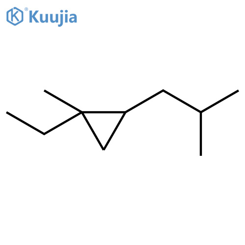 Cyclopropane, 1-ethyl-1-methyl-2-(2-methylpropyl)- structure