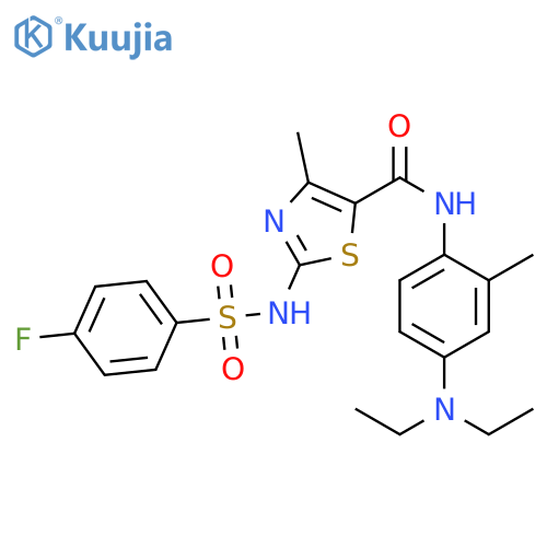 5-Thiazolecarboxamide, n-[4-(diethylamino)-2-methylphenyl]-2-[[(4-fluorophenyl)sulfonyl]amino]-4-methyl- structure