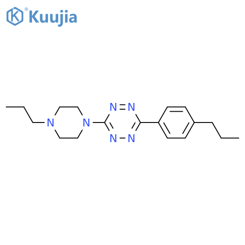 1,2,4,5-Tetrazine, 3-(4-propylphenyl)-6-(4-propyl-1-piperazinyl)- structure