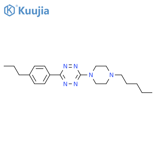 1,2,4,5-Tetrazine, 3-(4-pentyl-1-piperazinyl)-6-(4-propylphenyl)- structure