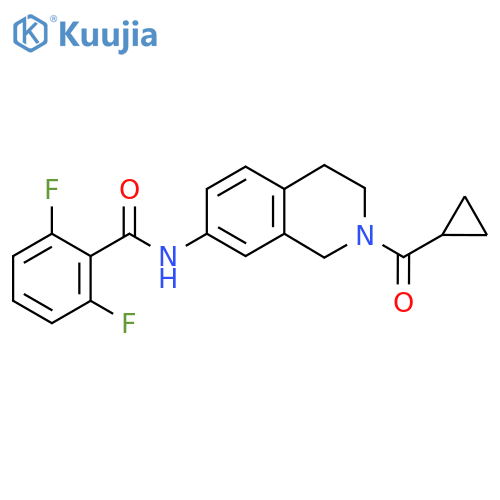 N-(2-cyclopropanecarbonyl-1,2,3,4-tetrahydroisoquinolin-7-yl)-2,6-difluorobenzamide structure