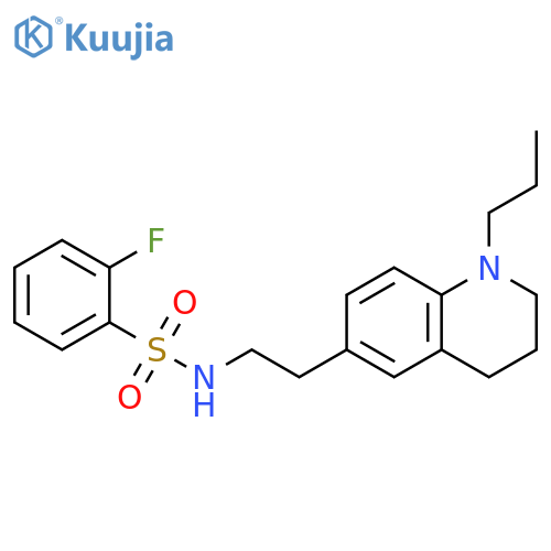 2-fluoro-N-2-(1-propyl-1,2,3,4-tetrahydroquinolin-6-yl)ethylbenzene-1-sulfonamide structure