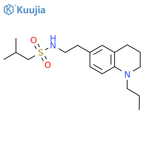 2-methyl-N-2-(1-propyl-1,2,3,4-tetrahydroquinolin-6-yl)ethylpropane-1-sulfonamide structure