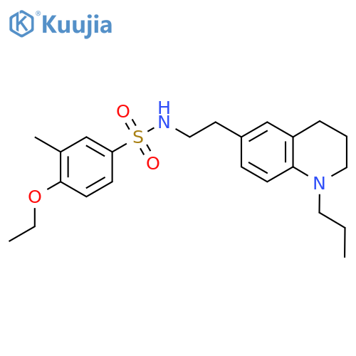 4-ethoxy-3-methyl-N-2-(1-propyl-1,2,3,4-tetrahydroquinolin-6-yl)ethylbenzene-1-sulfonamide structure