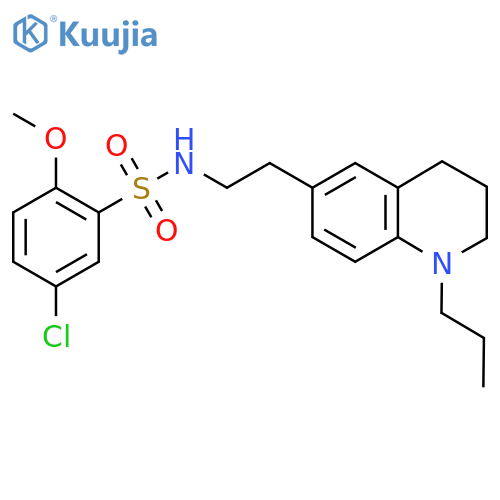 5-chloro-2-methoxy-N-2-(1-propyl-1,2,3,4-tetrahydroquinolin-6-yl)ethylbenzene-1-sulfonamide structure