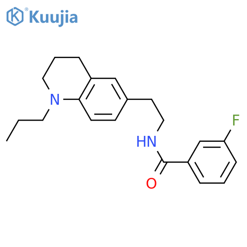 3-fluoro-N-2-(1-propyl-1,2,3,4-tetrahydroquinolin-6-yl)ethylbenzamide structure