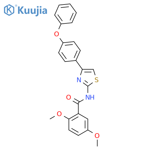 2,5-dimethoxy-N-4-(4-phenoxyphenyl)-1,3-thiazol-2-ylbenzamide structure