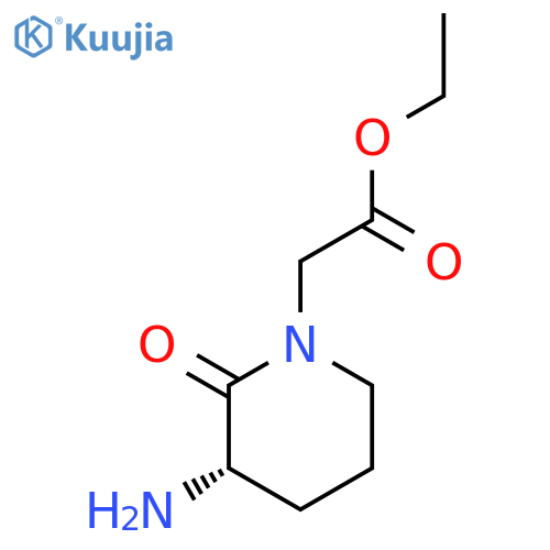 1-Piperidineacetic acid, 3-amino-2-oxo-, ethyl ester, (S)- structure