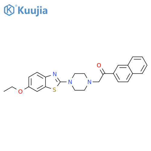 1-4-(6-ethoxy-1,3-benzothiazol-2-yl)piperazin-1-yl-2-(naphthalen-2-yl)ethan-1-one structure