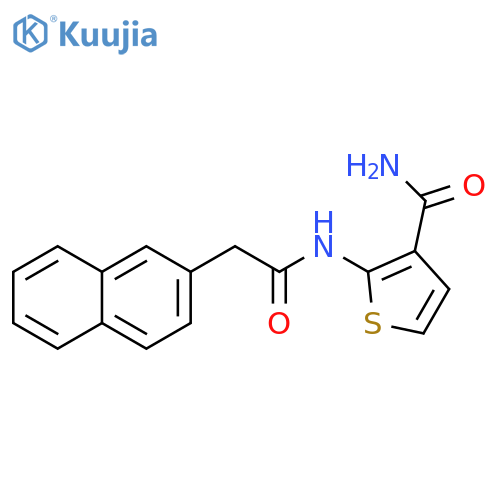 2-2-(naphthalen-2-yl)acetamidothiophene-3-carboxamide structure