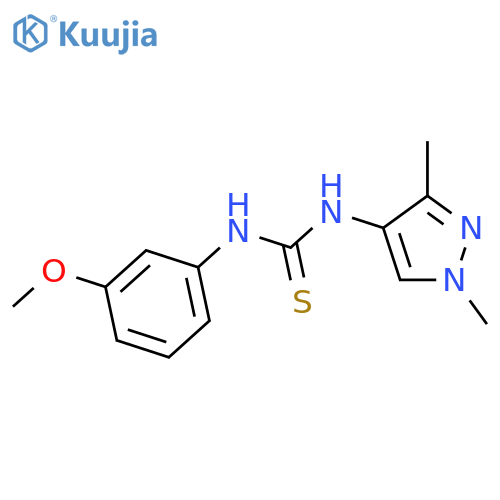 1-(1,3-Dimethyl-1H-pyrazol-4-yl)-3-(3-methoxy-phenyl)-thiourea structure