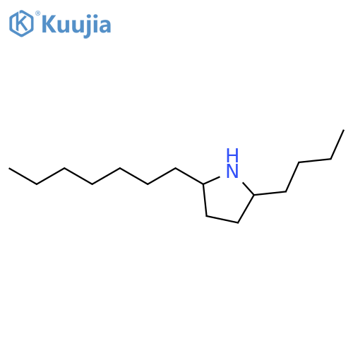 (2S)-cis-5-butyl-2-heptylpyrrolidine structure