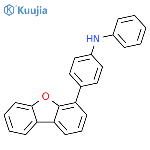 Benzenamine, 4-(4-dibenzofuranyl)-N-phenyl- structure