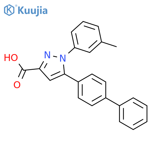 5-{1,1'-biphenyl-4-yl}-1-(3-methylphenyl)-1H-pyrazole-3-carboxylic acid structure