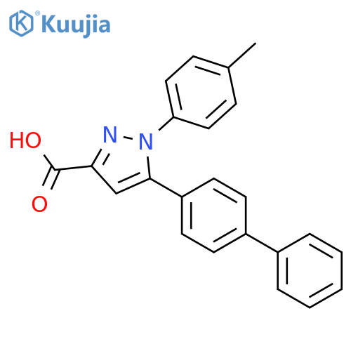 5-{1,1'-biphenyl-4-yl}-1-(4-methylphenyl)-1H-pyrazole-3-carboxylic acid structure