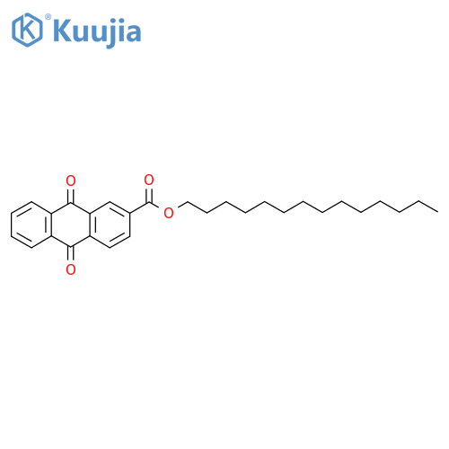 2-Anthracenecarboxylic acid, 9,10-dihydro-9,10-dioxo-, tetradecyl ester structure