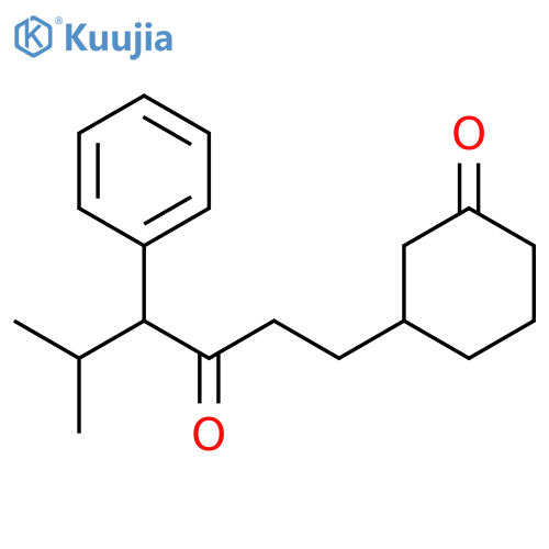 Cyclohexanone, 3-(5-methyl-3-oxo-4-phenylhexyl)- structure