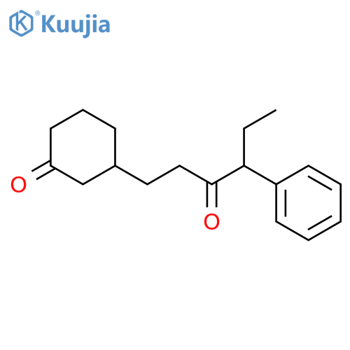 Cyclohexanone, 3-(3-oxo-4-phenylhexyl)- structure