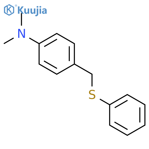 N,n-dimethyl-4-(phenylsulfanylmethyl)aniline structure