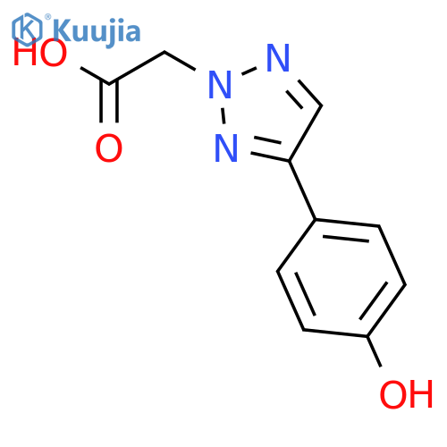 2H-1,2,3-Triazole-2-acetic acid, 4-(4-hydroxyphenyl)- structure