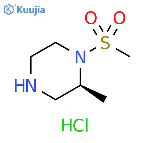 (2S)-2-methyl-1-methylsulfonyl-piperazine;hydrochloride structure