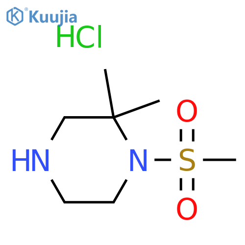 2,2-dimethyl-1-methylsulfonyl-piperazine;hydrochloride structure