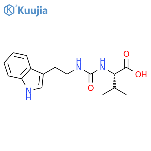 (S)-2-(3-(2-(1H-indol-3-yl)ethyl)ureido)-3-methylbutanoic acid structure
