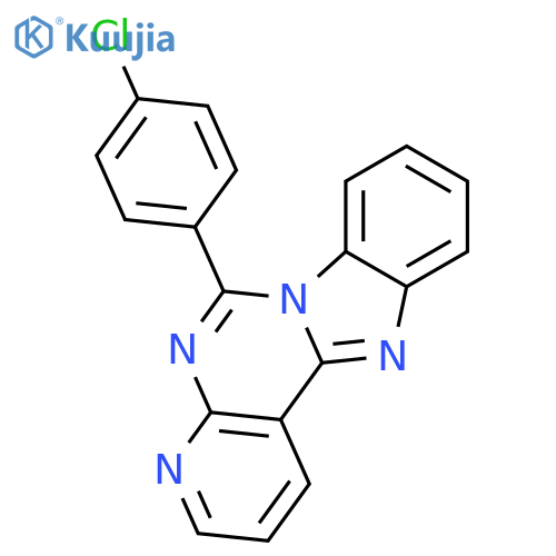 Pyrido[2',3':4,5]pyrimido[1,6-a]benzimidazole, 6-(4-chlorophenyl)- structure