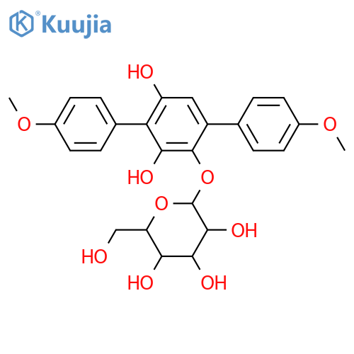 [1,1':4',1''-Terphenyl]-2',3',4,4'',5'-pentol; 4,4''-Di-Me ether, 2'-O-β-D-glucopyranoside structure