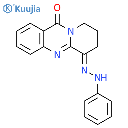 7H-Pyrido[2,1-b]quinazoline-6,11-dione, 8,9-dihydro-, 6-(phenylhydrazone), (E)- structure