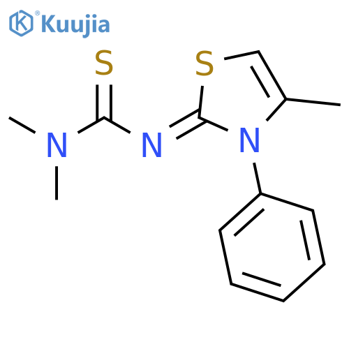 Thiourea, dimethyl(4-methyl-3-phenyl-2(3H)-thiazolylidene)- structure