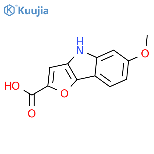 4H-Furo[3,2-b]indole-2-carboxylic acid, 6-methoxy- structure