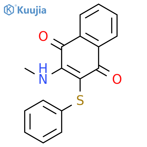 1,4-Naphthalenedione, 2-(methylamino)-3-(phenylthio)- structure