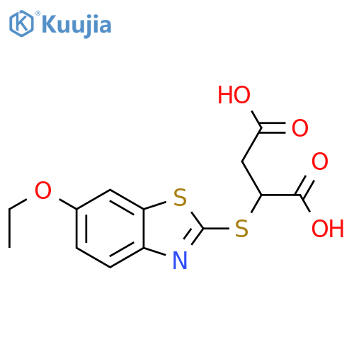Butanedioic acid, [(6-ethoxy-2-benzothiazolyl)thio]- structure