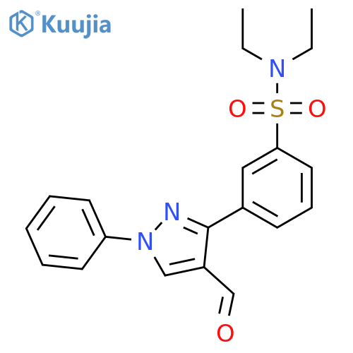 3-{3-[(Diethylamino)sulfonyl]phenyl}-1-phenylpyrazole-4-carbaldehyde structure