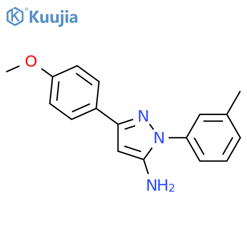 3-(4-methoxyphenyl)-1-(3-methylphenyl)-1H-pyrazol-5-amine structure